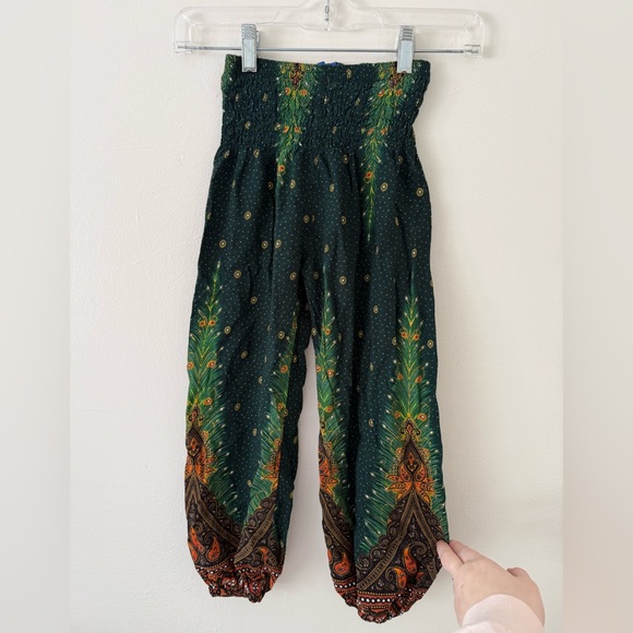 Mexicali Blues Other - Girls Size 5 Boho Printed Harem Pants Smocked Paisley Peacock Mexicali Blues